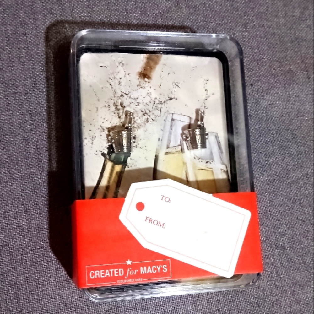Champagne Bubbly Cuff Link Holiday Gift Set by Macy's NWT